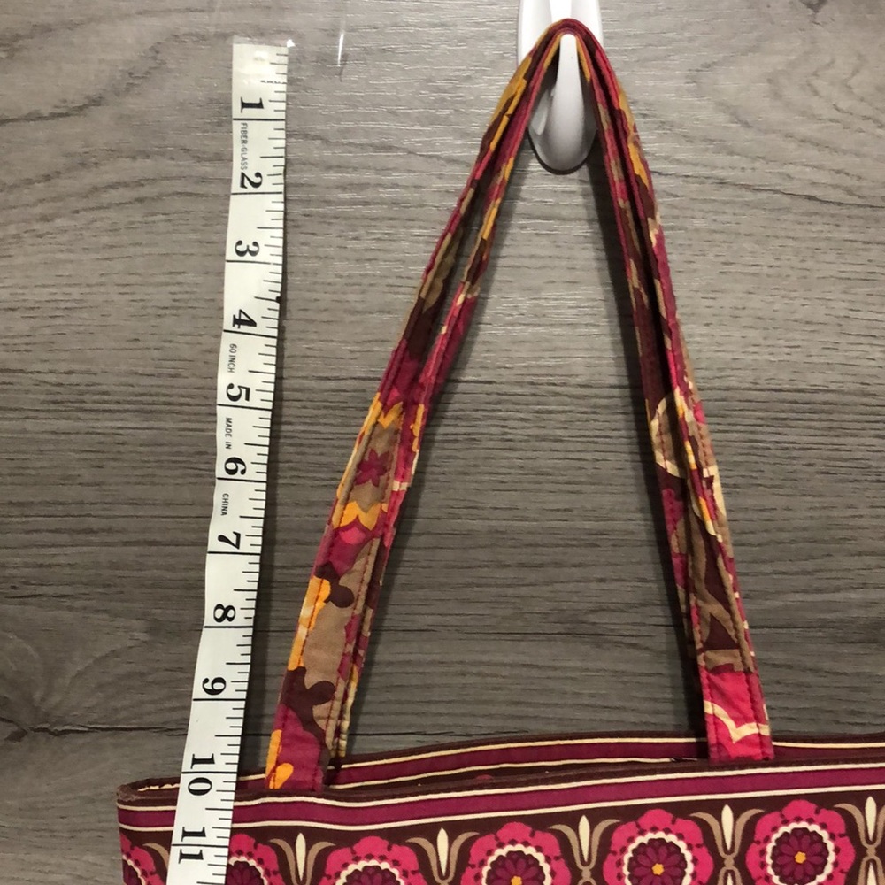 Vera Bradley Purse Pink and Brown Floral - Picture 9 of 13